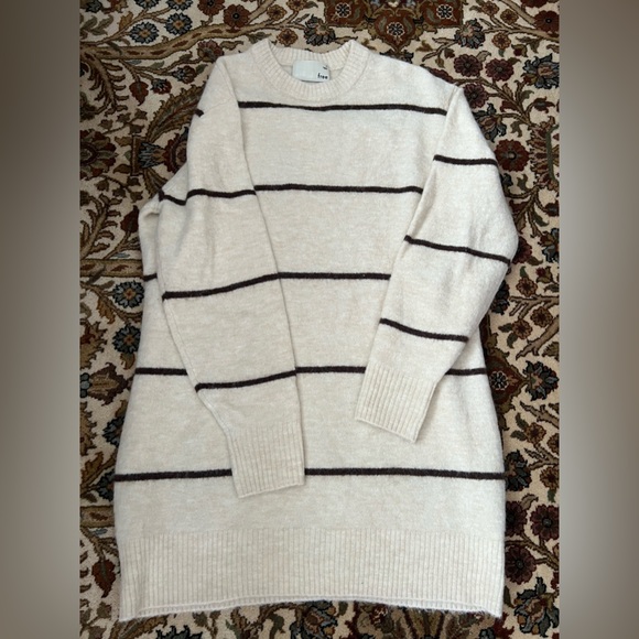 Aritzia Wilfred Free Cipriana Alpaca Wool Blend Striped Sweater Dress - Picture 2 of 5